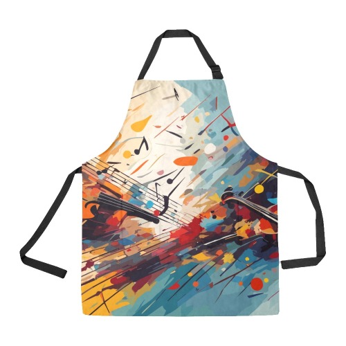 Classical music beautiful colorful abstract art All Over Print Apron