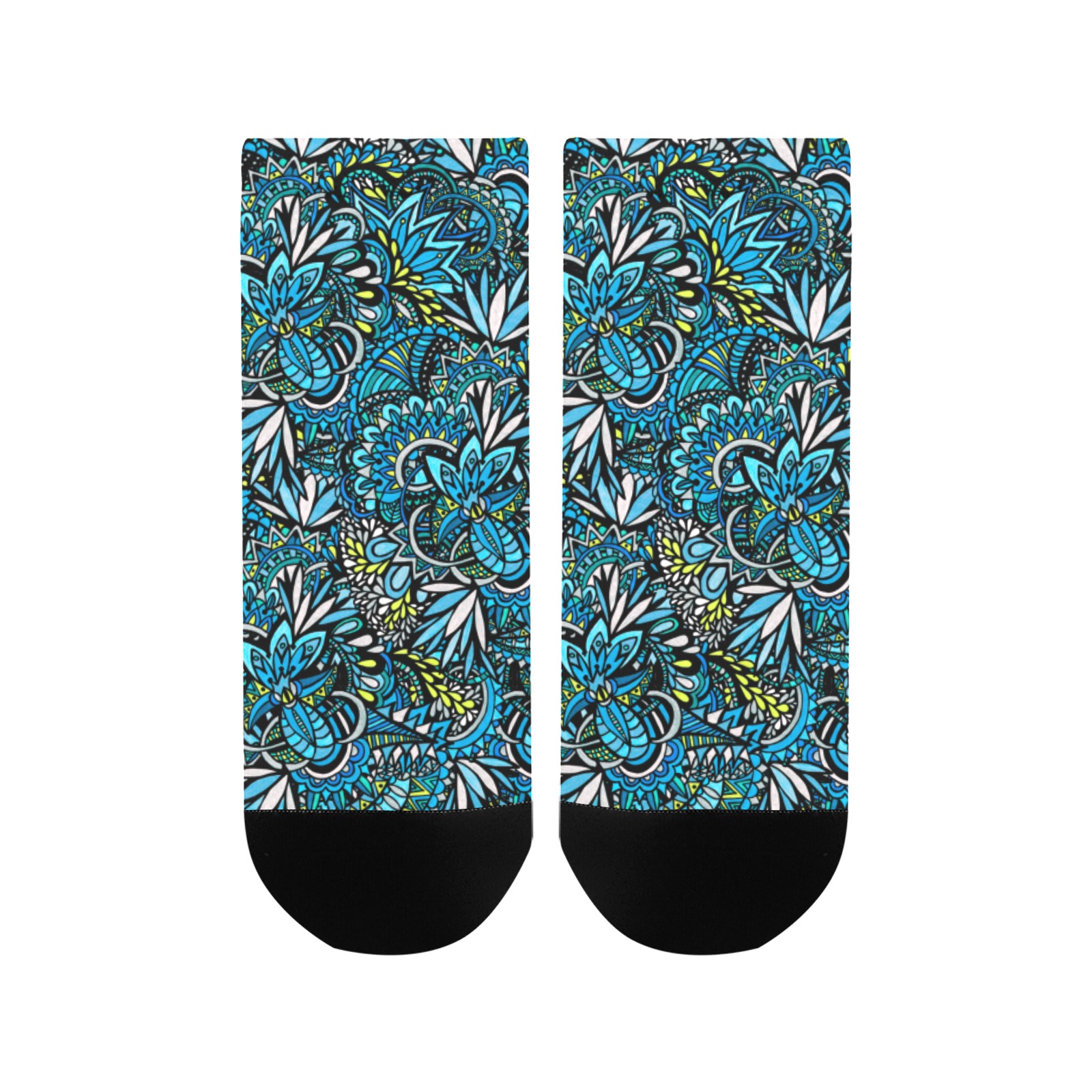 Cerulean Swirls Women's Ankle Socks