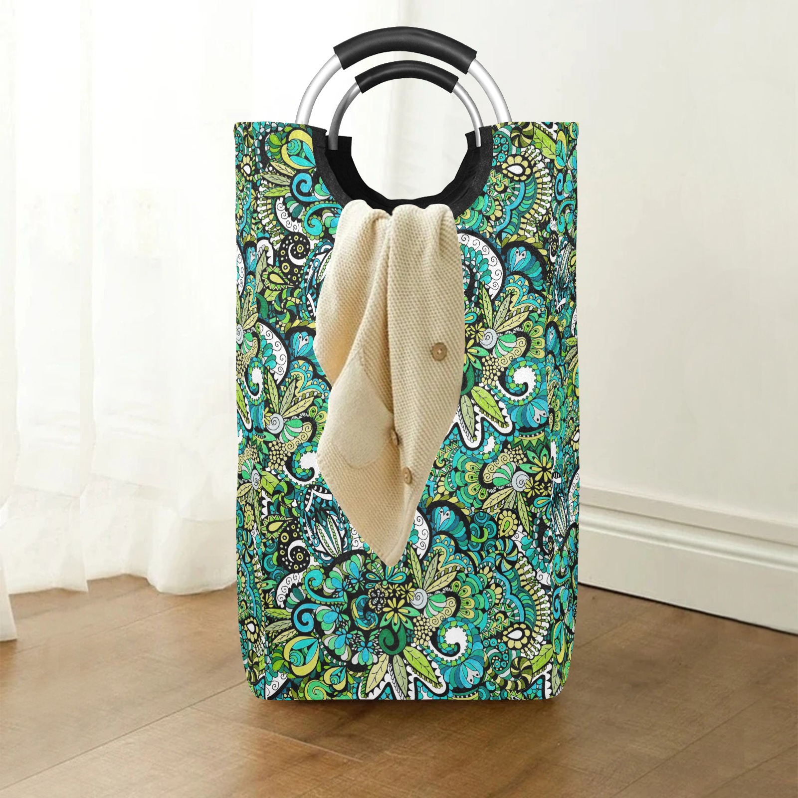 Tropical Illusion Square Laundry Bag