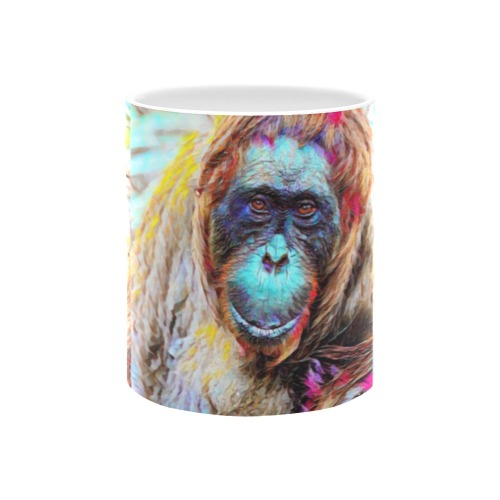 Orangutan. Oil Painting Custom White Mug (11OZ)