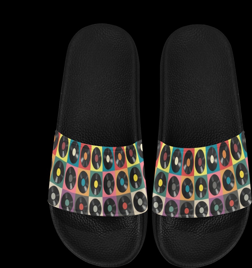 Vinyl Record Men's Slide Sandals (Model 057)