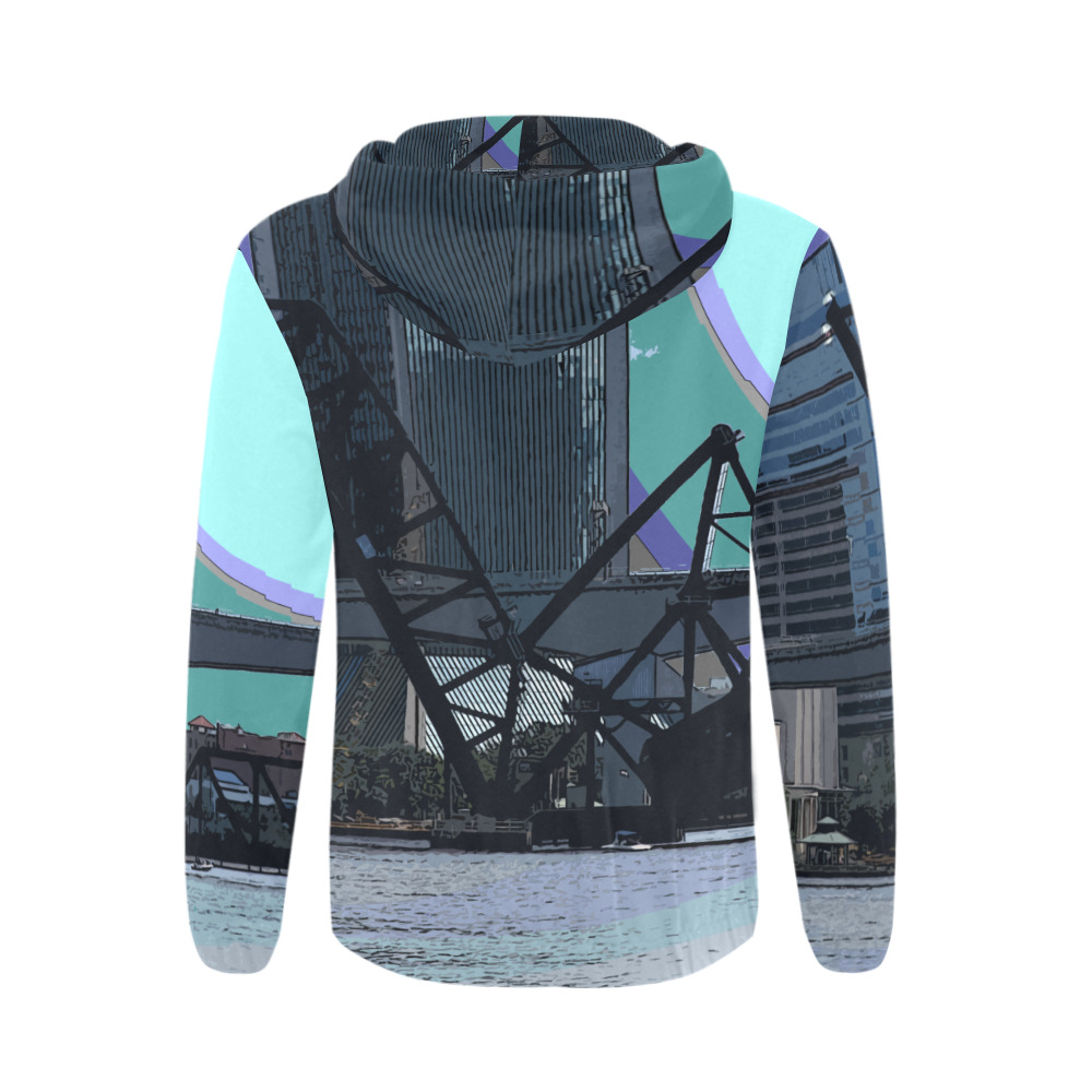 City Colors 6702 All Over Print Full Zip Hoodie for Men (Model H14)