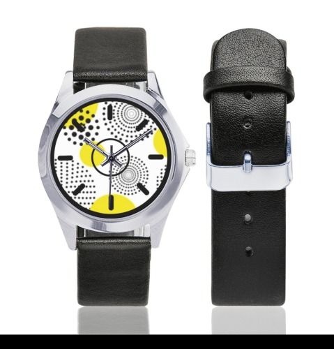 bb ur6 Unisex Silver-Tone Round Leather Watch (Model 216)