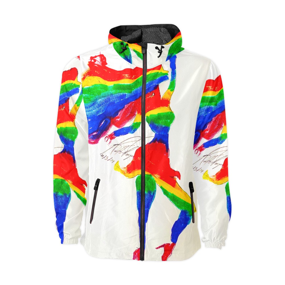 rainbow silhouette Unisex All Over Print Windbreaker (Model H23)