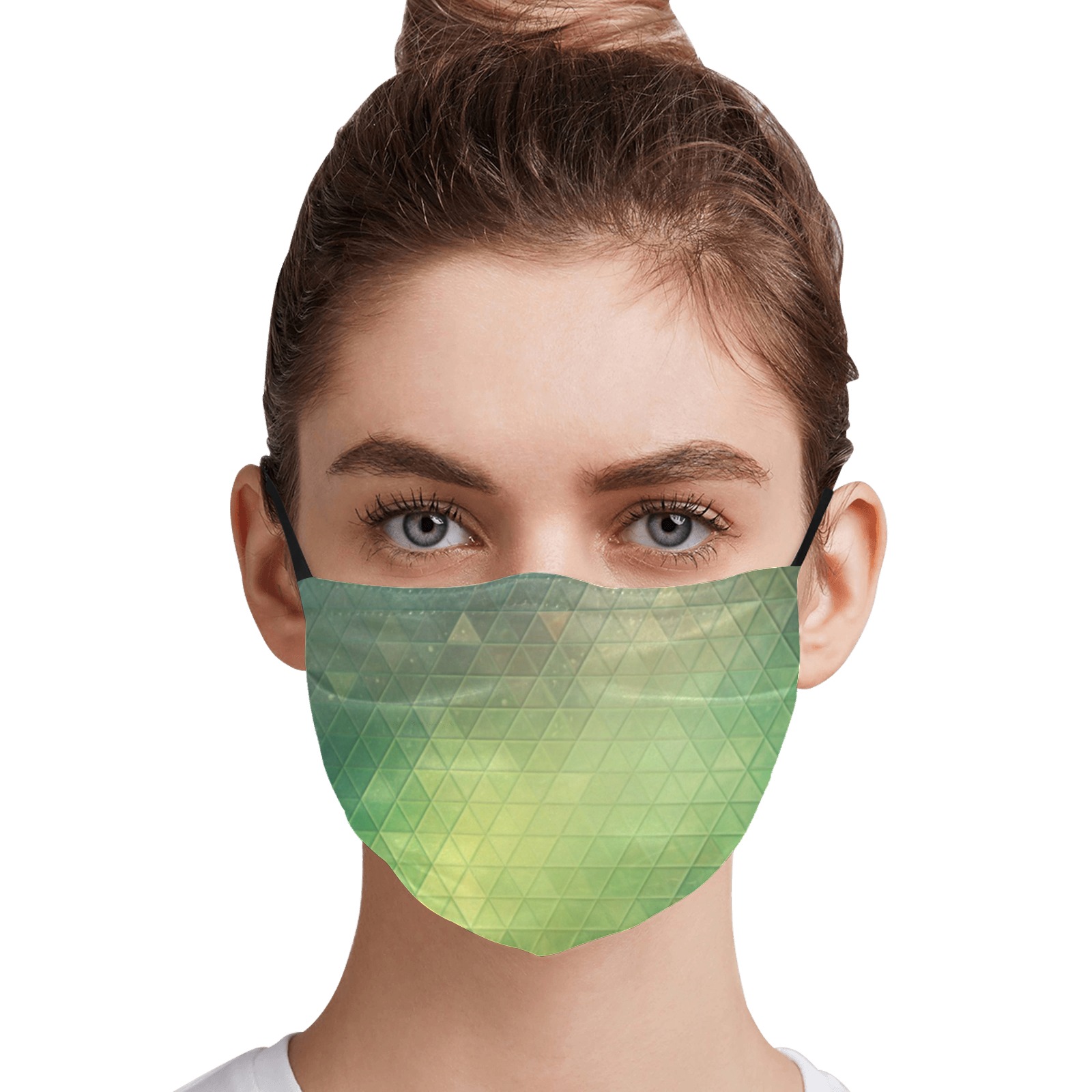 mosaic triangle 12 Pleated Mouth Mask for Adults (Model M08)