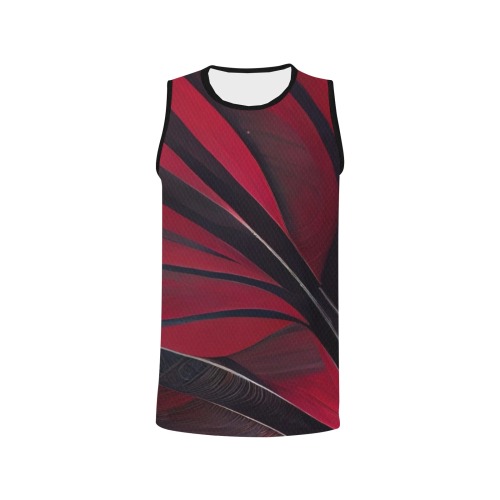 red curved pattern All Over Print Basketball Jersey
