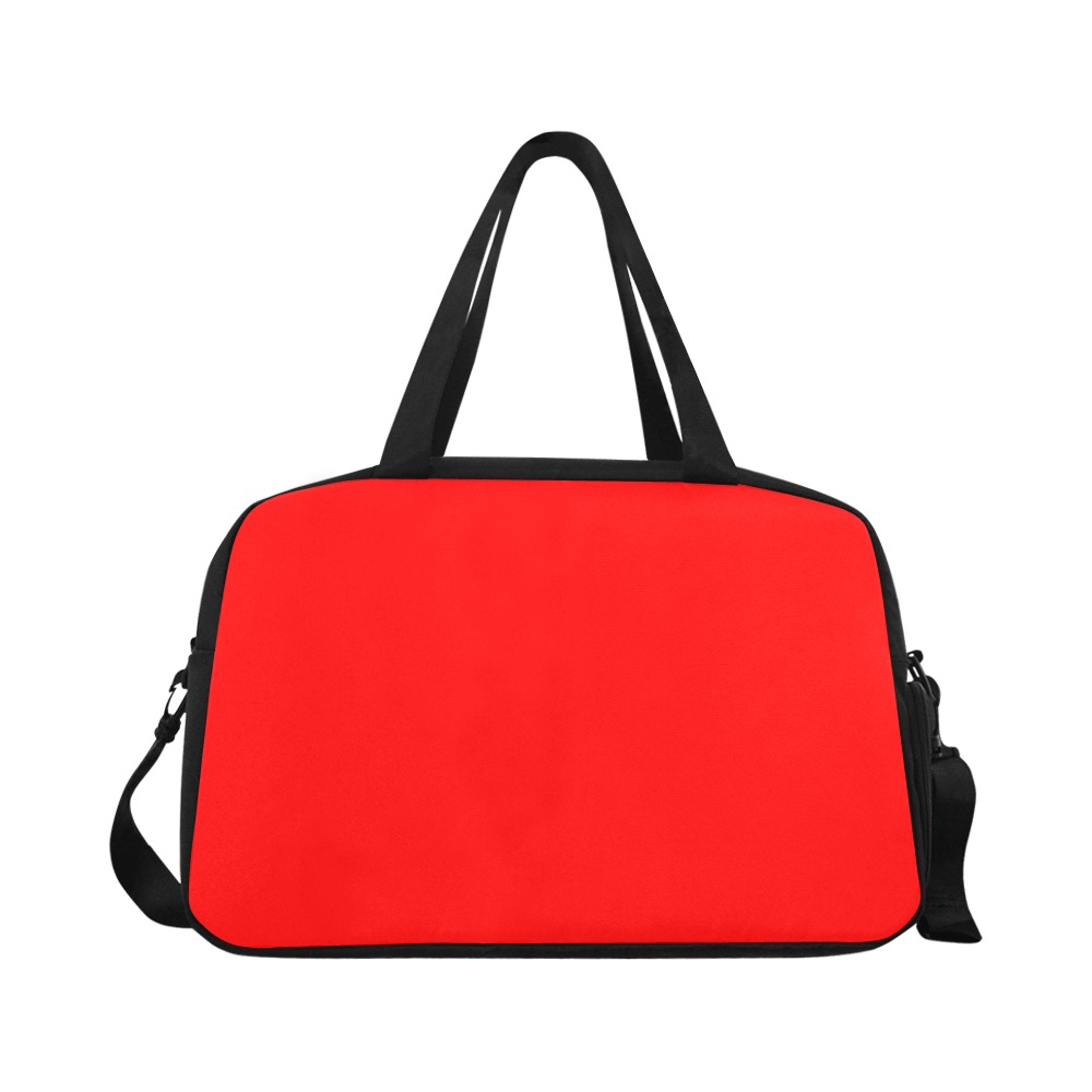 Merry Christmas Red Solid Color Fitness Handbag (Model 1671)