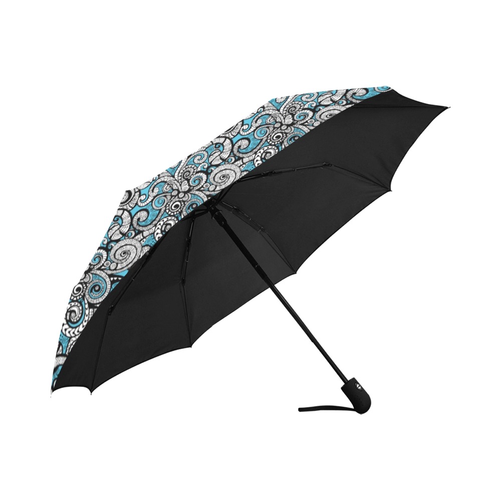 Let Your Spirit Wander Blue Anti-UV Auto-Foldable Umbrella (U09)