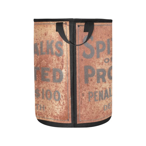 Spitting prohibited, old metall plate photo Laundry Bag (Large)
