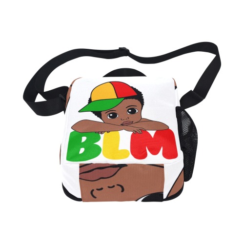 DKdesignSVG Cute Boy BLM JPG All Over Print Crossbody Lunch Bag for Kids (Model 1722)