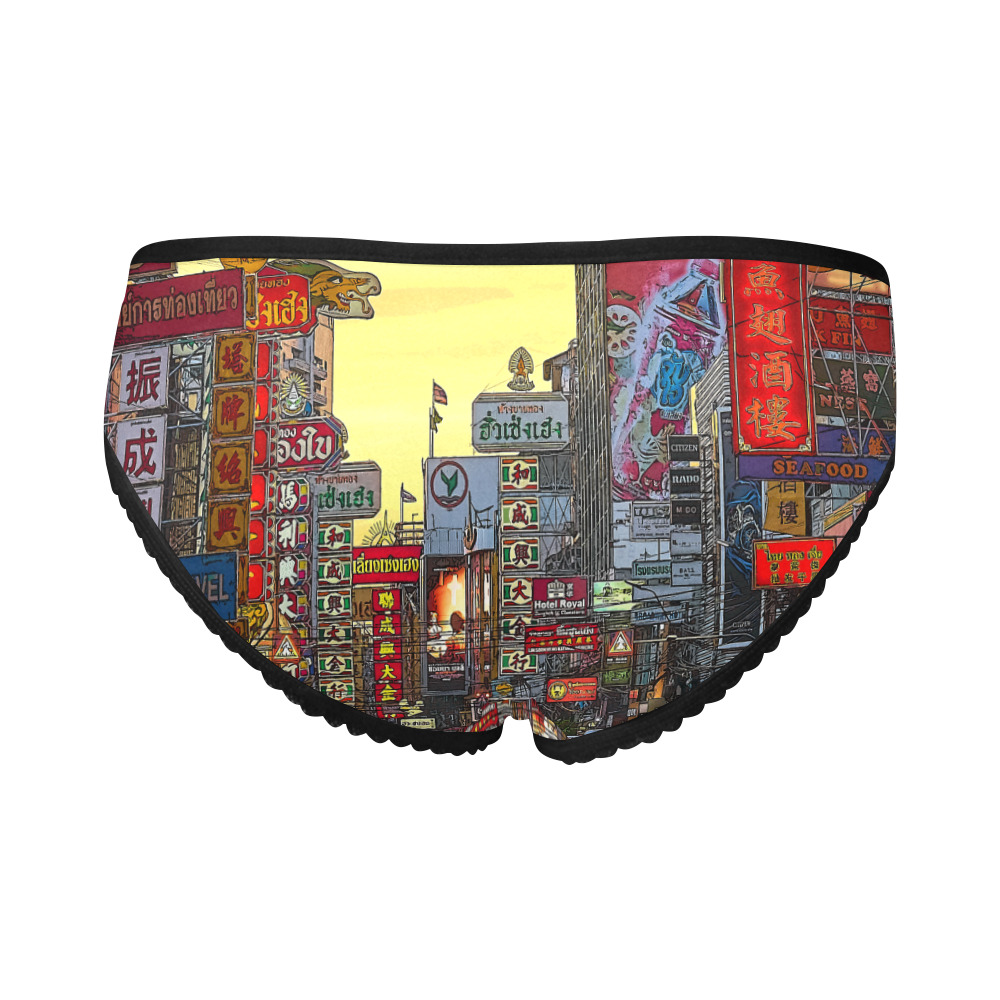 Chinatown in Bangkok Thailand - Altered Photo Women's All Over Print Girl Briefs (Model L14)