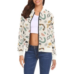 Shapes modern colorful-03 All Over Print Bomber Jacket for Women (Model H19)