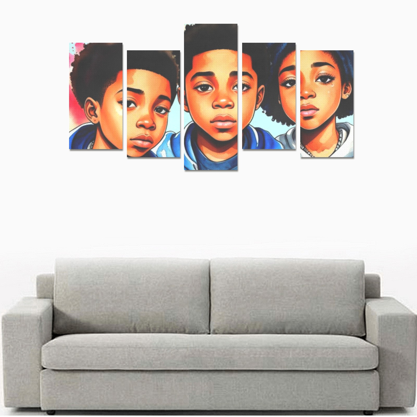 KIDS IN AMERICA 3 Canvas Print Sets E (No Frame)