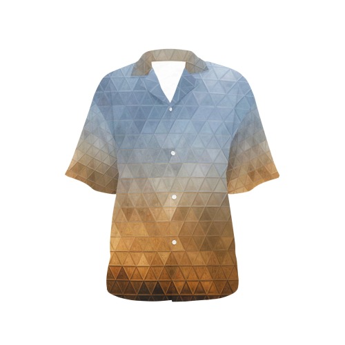 mosaic triangle 20 All Over Print Hawaiian Shirt for Women (Model T58)