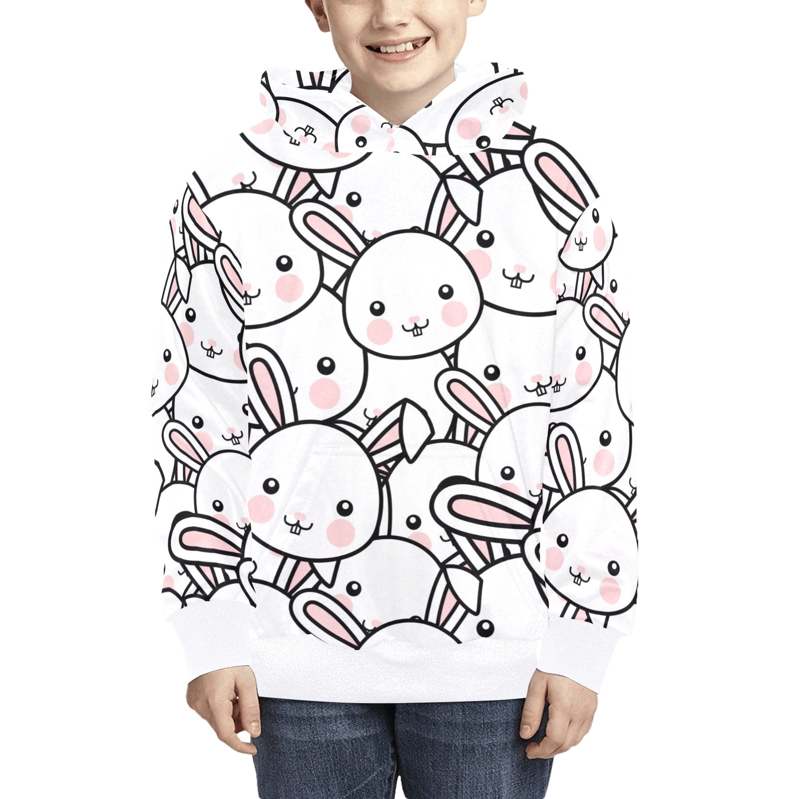 Colorful Rabbit kids hoodie Kids' All Over Print Hoodie (Model H38)