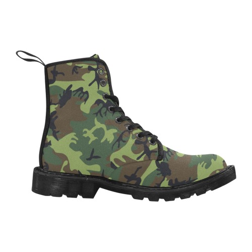 camouflage Martin Boots for Men (Black) (Model 1203H)