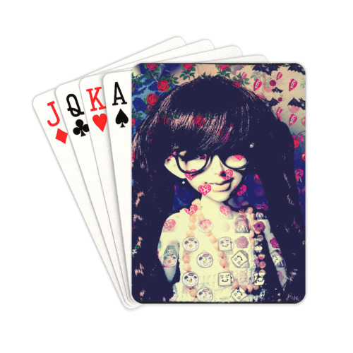 retro girl Playing Cards 2.5"x3.5"