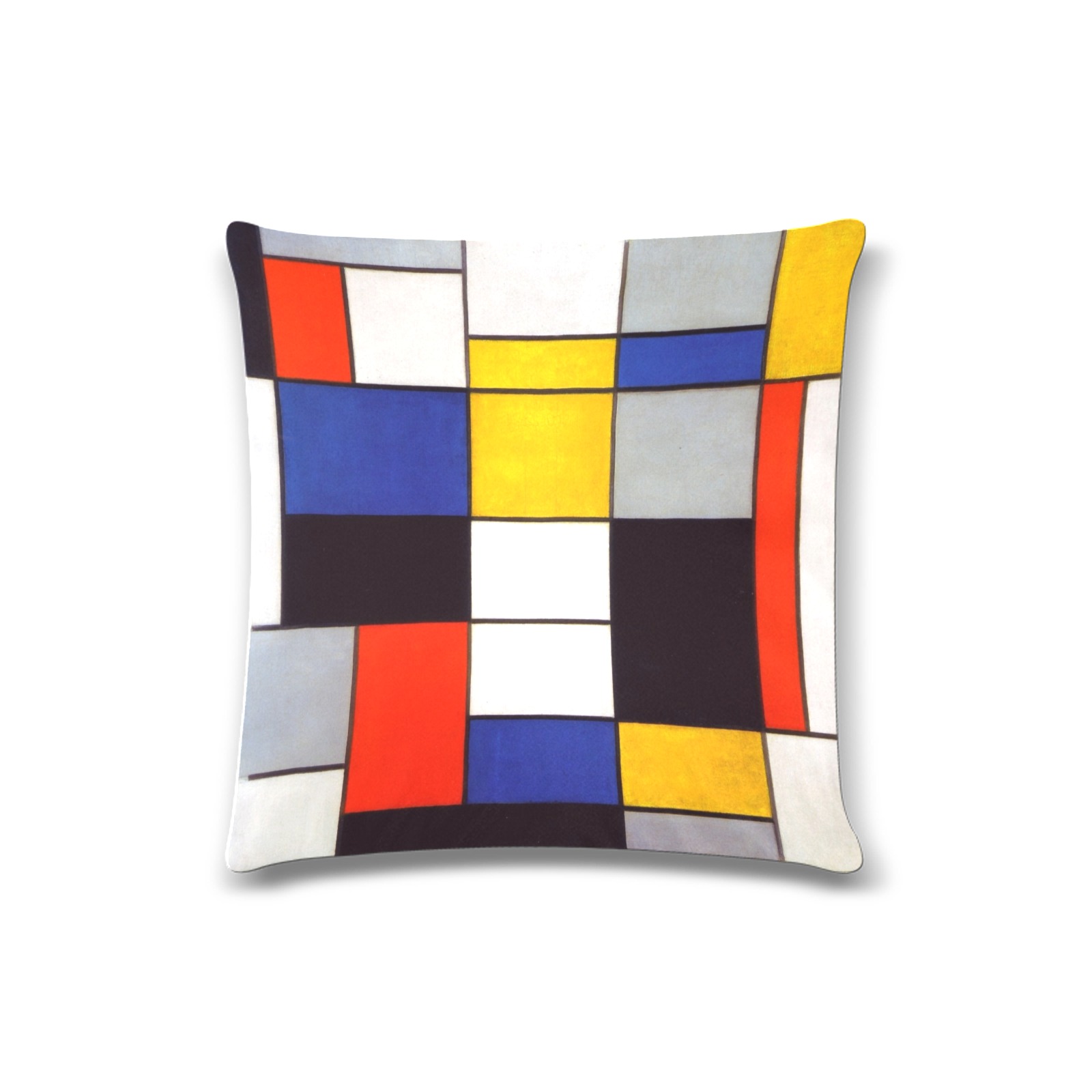 Composition A by Piet Mondrian Custom Pillow Case 16"x16"  (One Side Printing) No Zipper