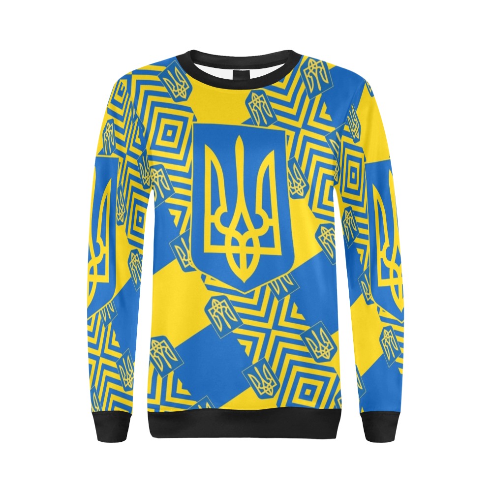 UKRAINE 2 All Over Print Crewneck Sweatshirt for Women (Model H18)