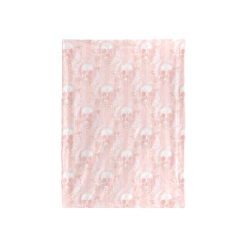 Pink Floral Skull Baby Blanket Baby Blanket 40"x50"