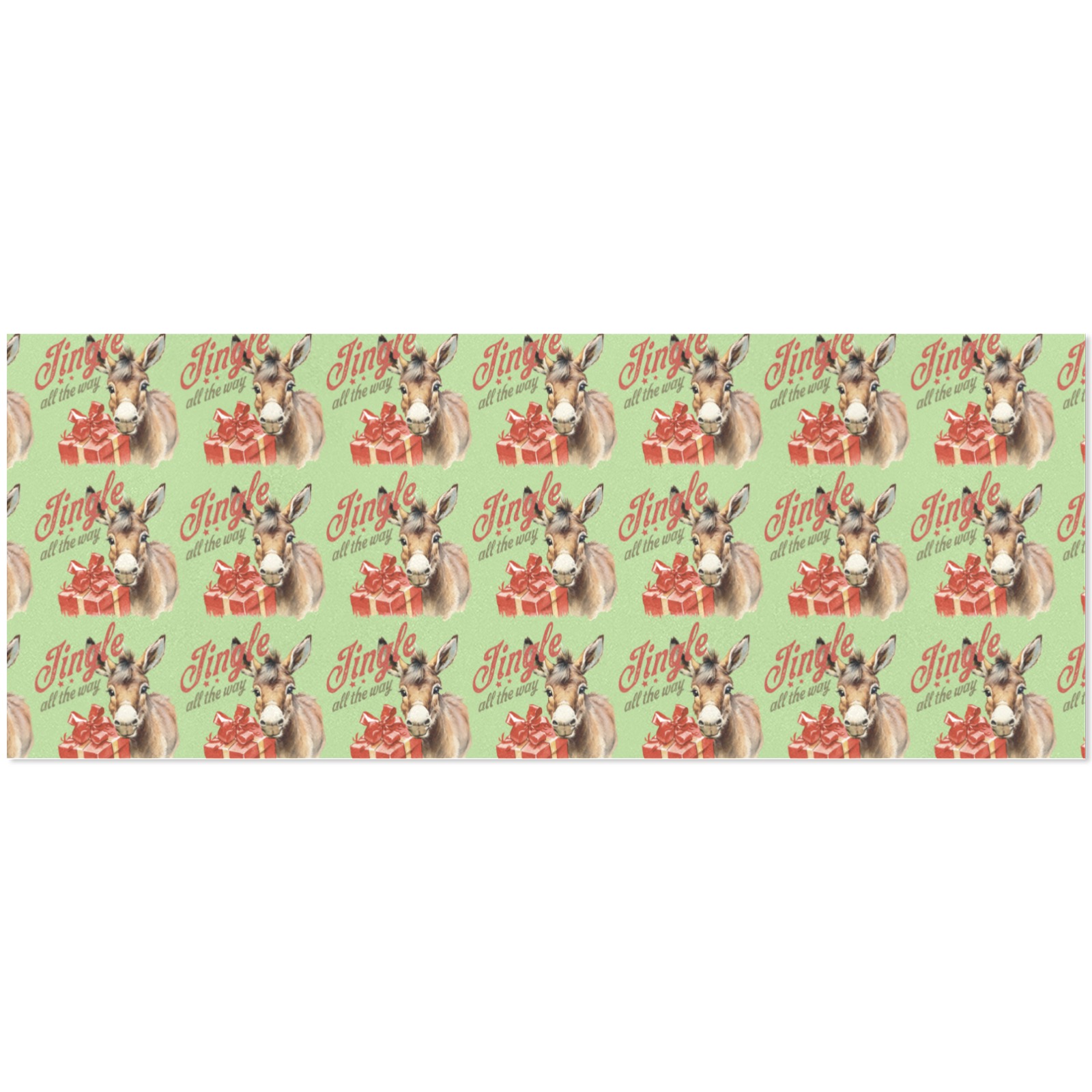 Jingle All The Way Donkey Gift Wrapping Paper 58"x 23" (2 Rolls)
