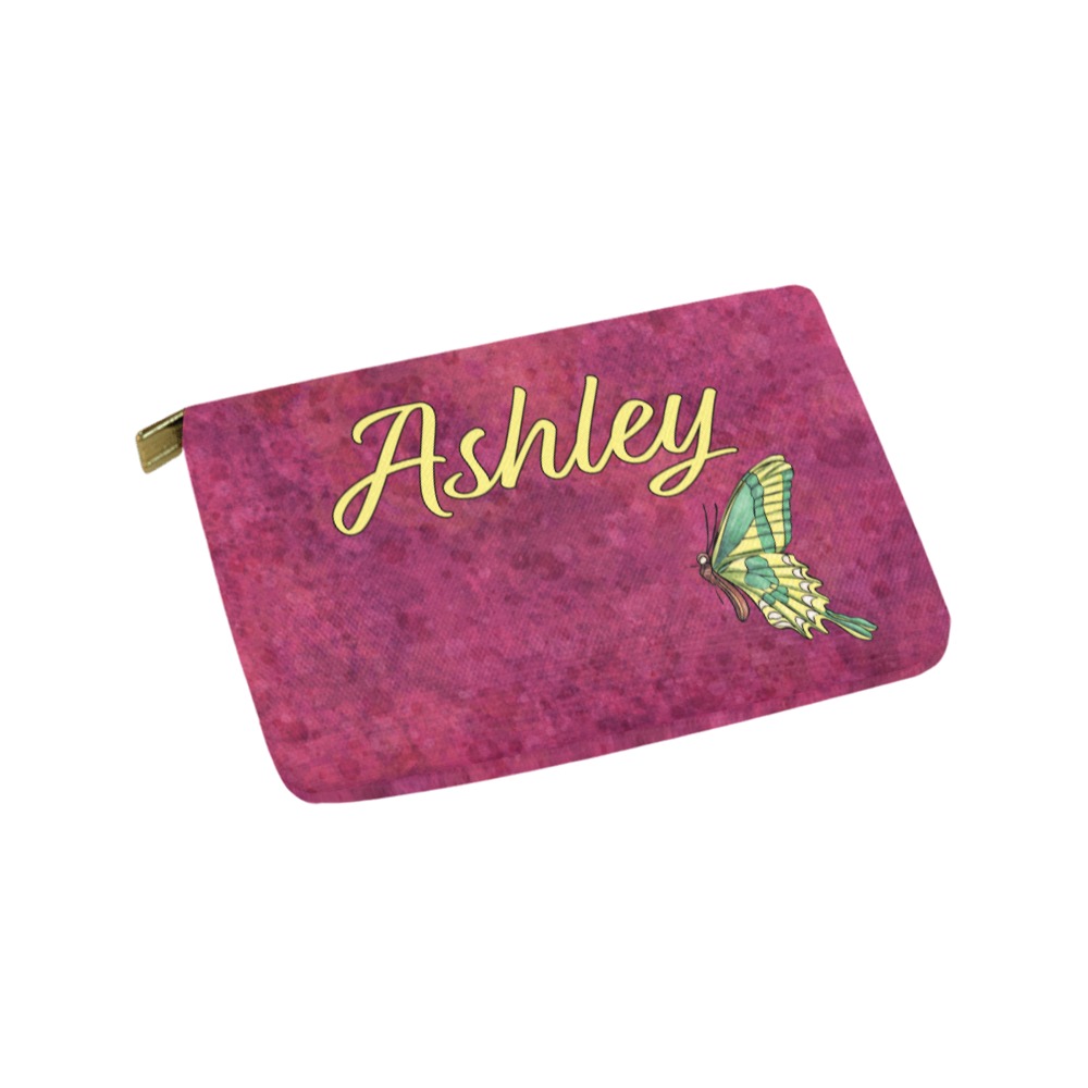 green butterfly Carry-All Pouch 9.5''x6''