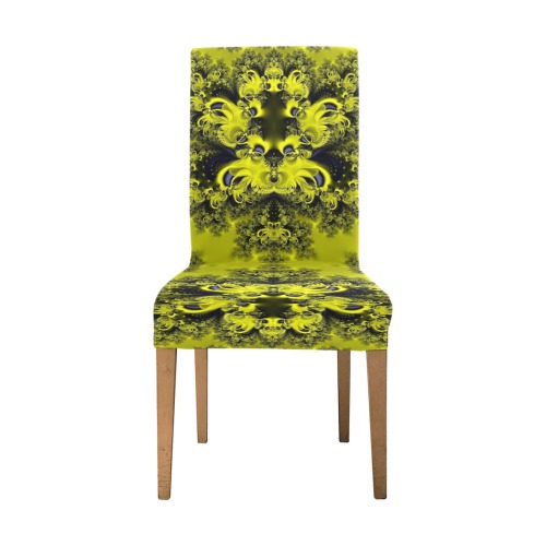 Summer Sunflowers Frost Fractal Chair Cover (Pack of 4)