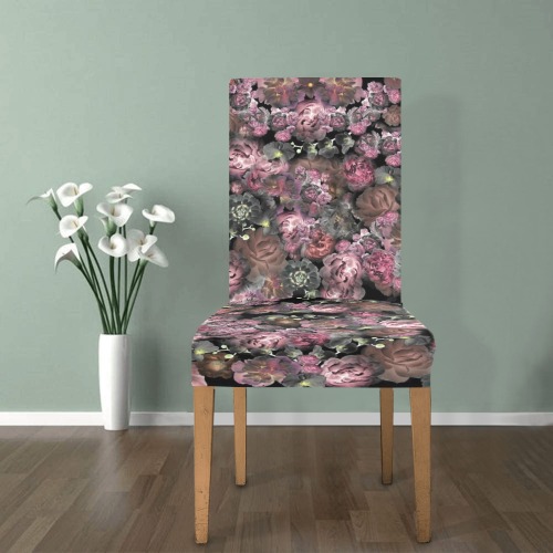 peonies dark pink Chair Cover (Pack of 6)