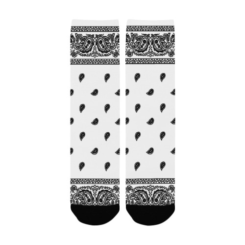 White Bandana Women's Custom Socks