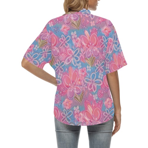 Pretty special floral pattern All Over Print Hawaiian Shirt for Women (Model T58)