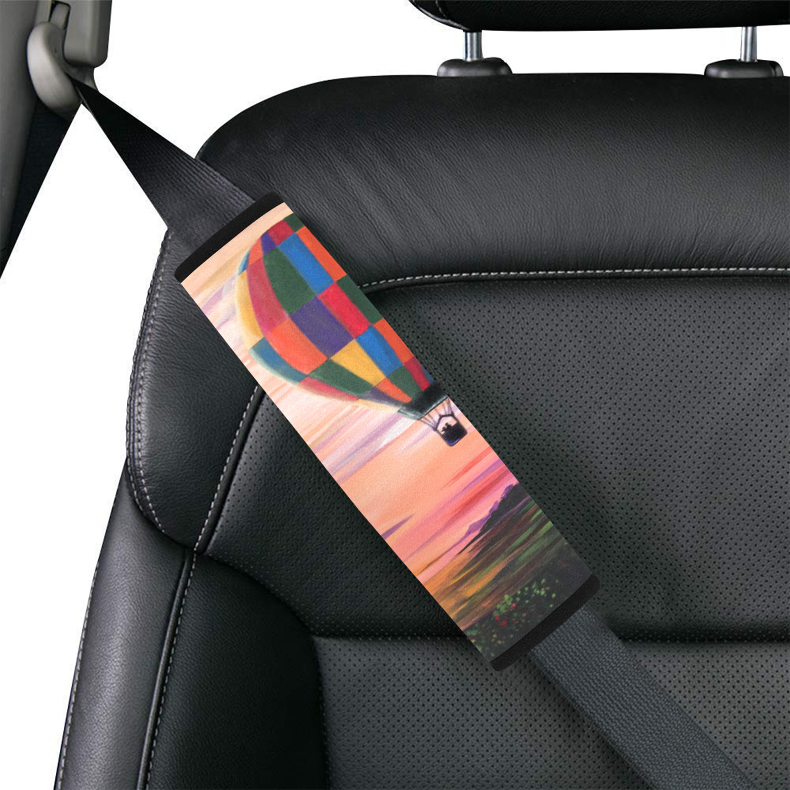 Hot Air Journey Car Seat Belt Cover 7''x10''