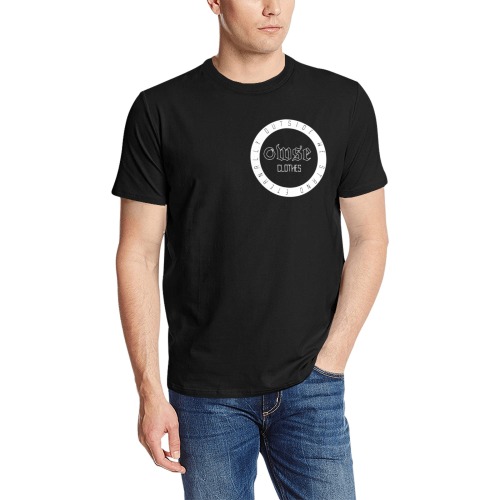 OWSE BW Men's All Over Print T-Shirt (Random Design Neck) (Model T63)