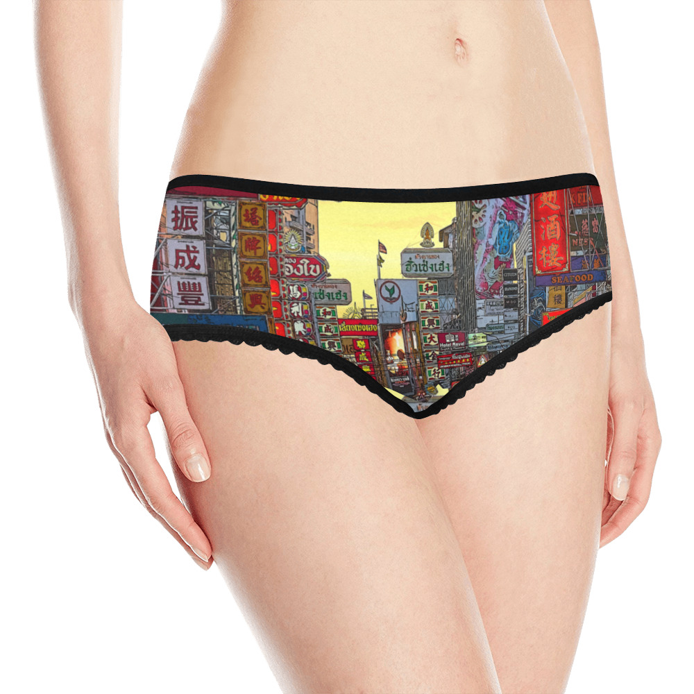 Chinatown in Bangkok Thailand - Altered Photo Women's All Over Print Classic Briefs (Model L13)