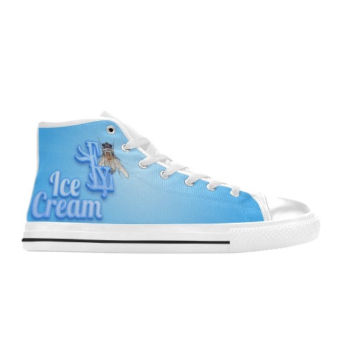 Ice Cream Collectable Fly Women's Classic High Top Canvas Shoes (Model 017)