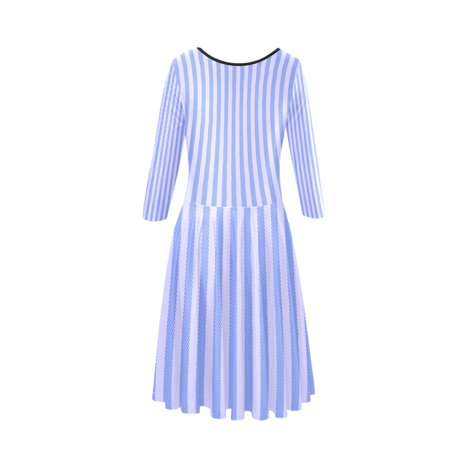 checks (40) Tethys Half-Sleeve Skater Dress(Model D20)