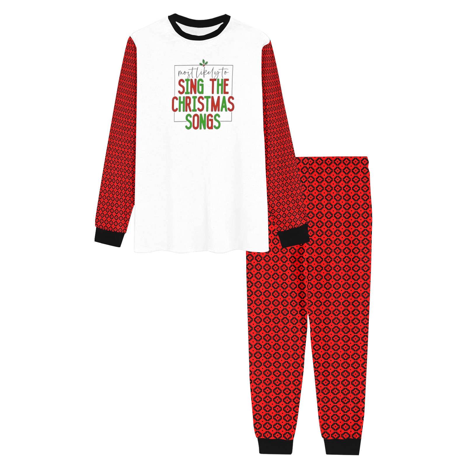 Most Likely to Sing Christmas Songs Men's All Over Print Pajama Set