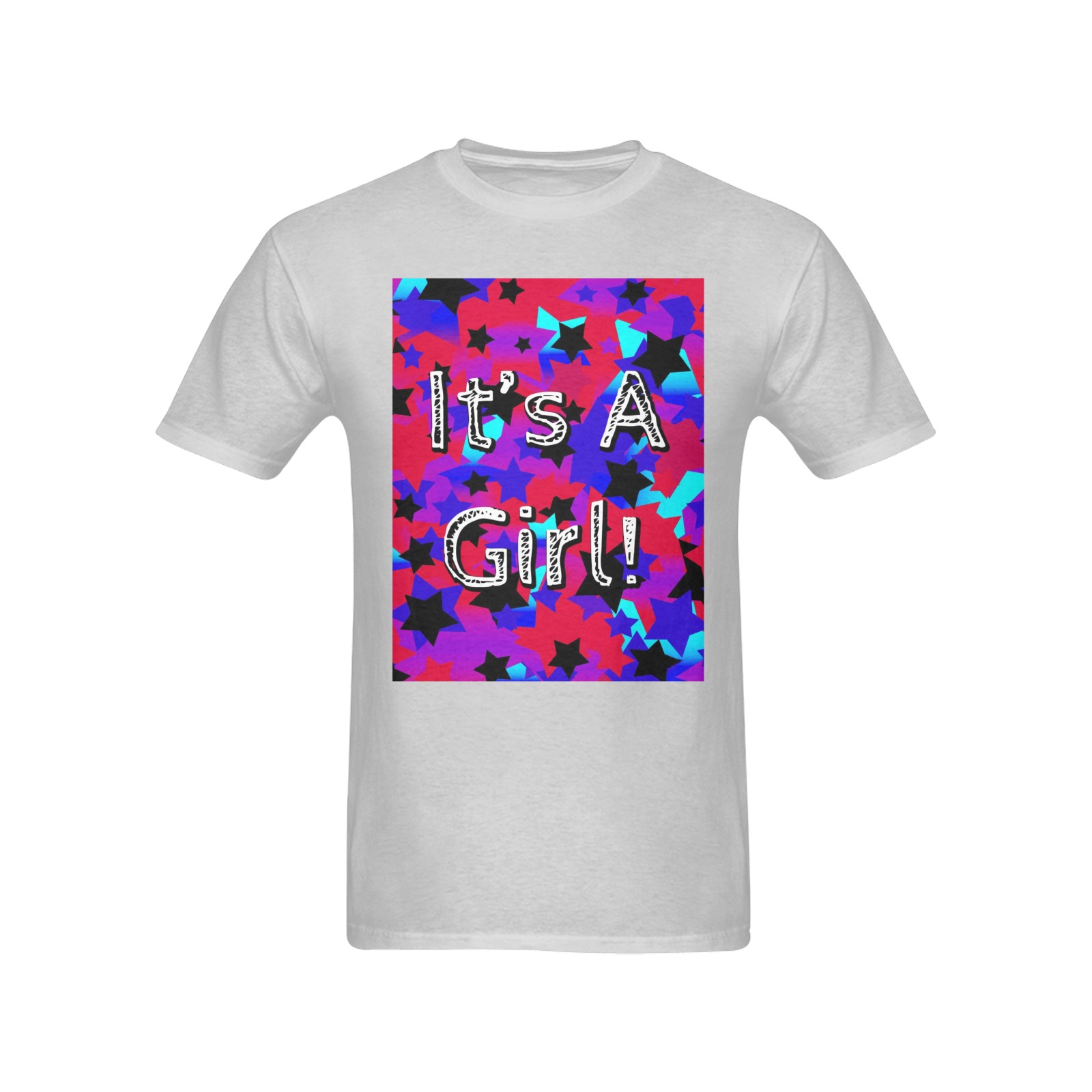 It's A Girl! Party Stars Men's T-Shirt in USA Size (Two Sides Printing)