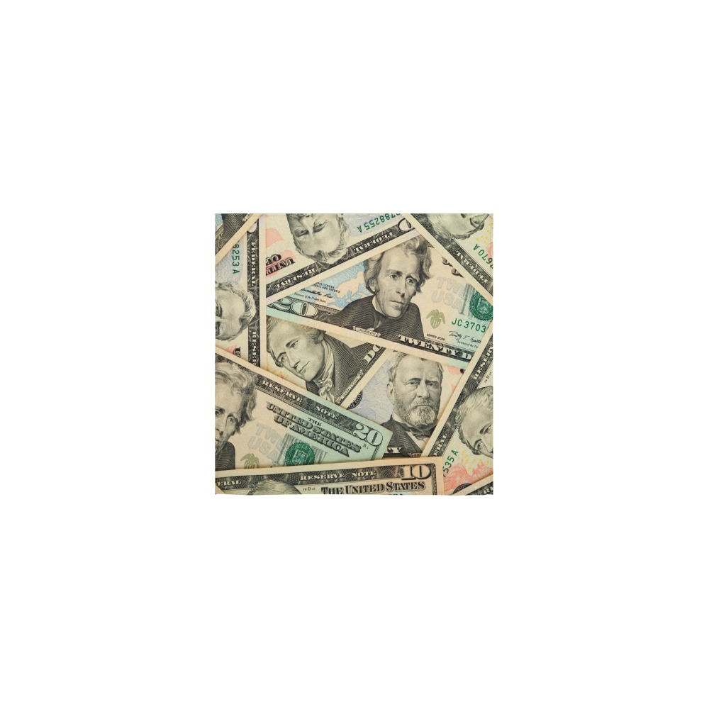 US PAPER CURRENCY Square Towel 13“x13”