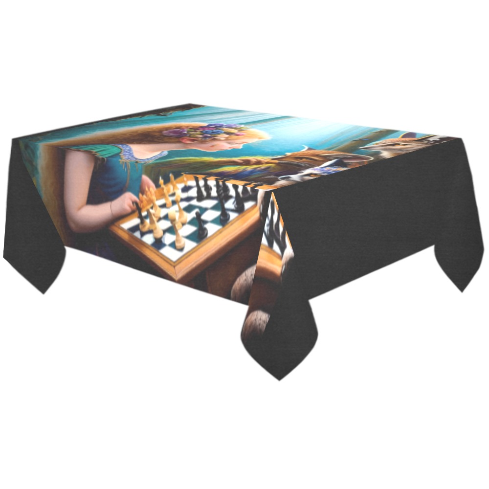 The Call of the Game 6_vectorized Cotton Linen Tablecloth 60"x120"
