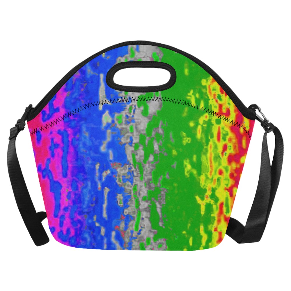 fractal Abstract small Neoprene Lunch Bag/Large (Model 1669)