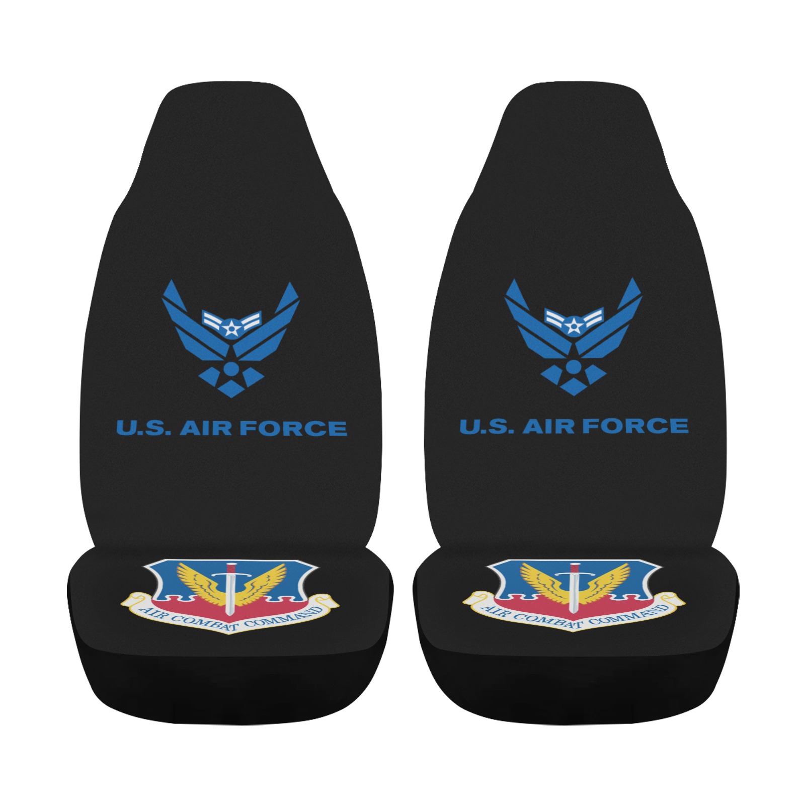 Airman First Class Offutt Air Force Base Car Seat Cover Airbag Compatible (Set of 2)