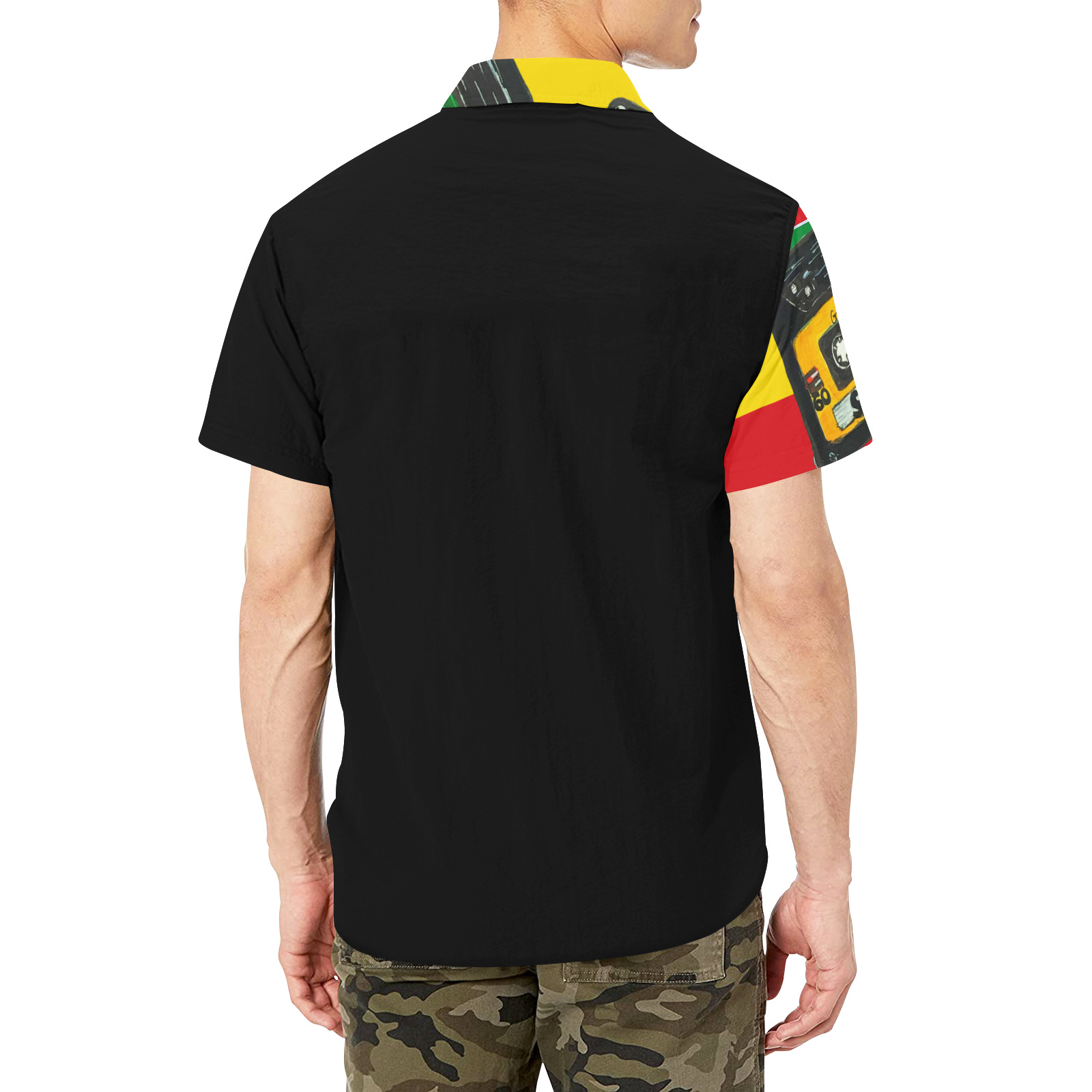 manusartgnd Men's Short Sleeve Shirt with Chest Pocket (Model T53)