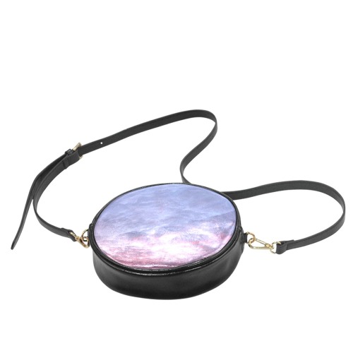 Morning Purple Sunrise Collection Round Sling Bag (Model 1647)