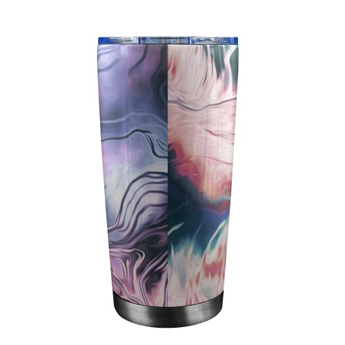 Colorful liquid waves 0067F 20oz Mobile Tumbler with Clear Slide Lid
