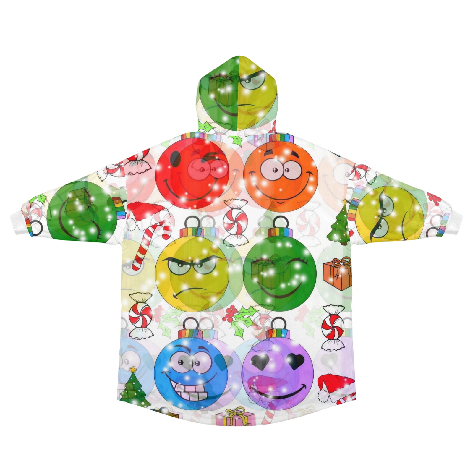 Fun Christmas Balls by Nico Nico Bielow Unisex Blanket Hoodie (Model H59)