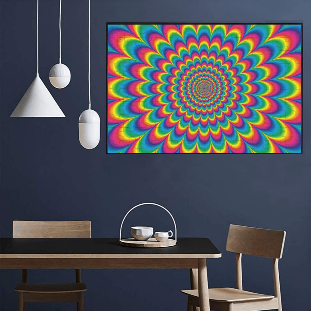 psychedelic trippy pattern 1000-Piece Wooden Photo Puzzles