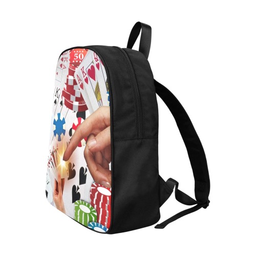 POKER NIGHT TOO Fabric School Backpack (Model 1682) (Large)