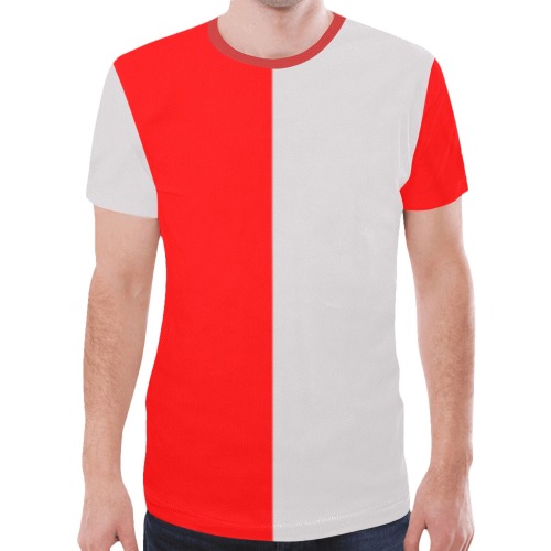 redgreyhalf New All Over Print T-shirt for Men (Model T45)