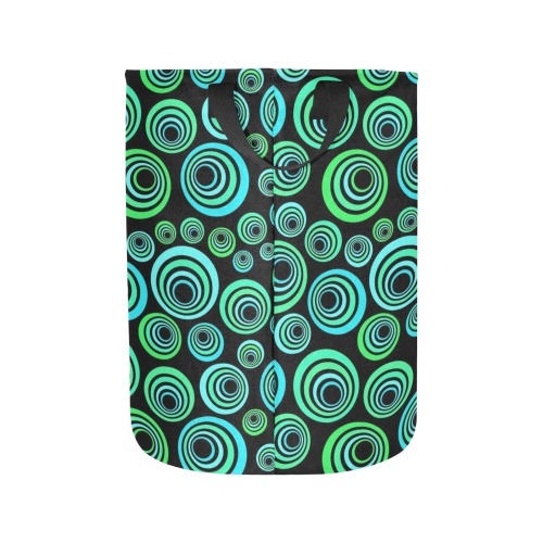 Retro Psychedelic Pretty Green Pattern Laundry Bag (Large)