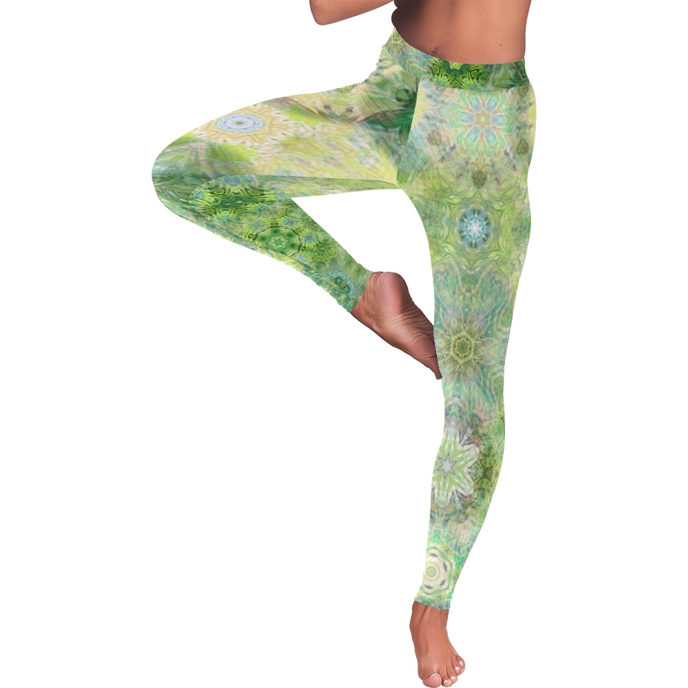 ivy kaleidoscope Women's Low Rise Leggings (Invisible Stitch) (Model L05)